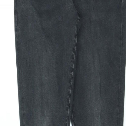 River Island Womens Black Cotton Skinny Jeans Size 32 in L29 in Regular Zip