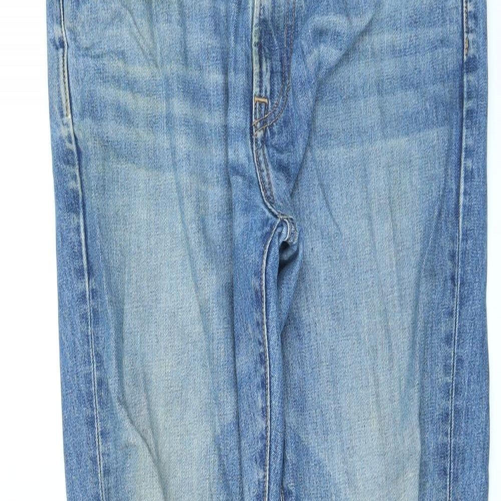 Gap Womens Blue Cotton Tapered Jeans Size 32 in L30 in Regular Zip