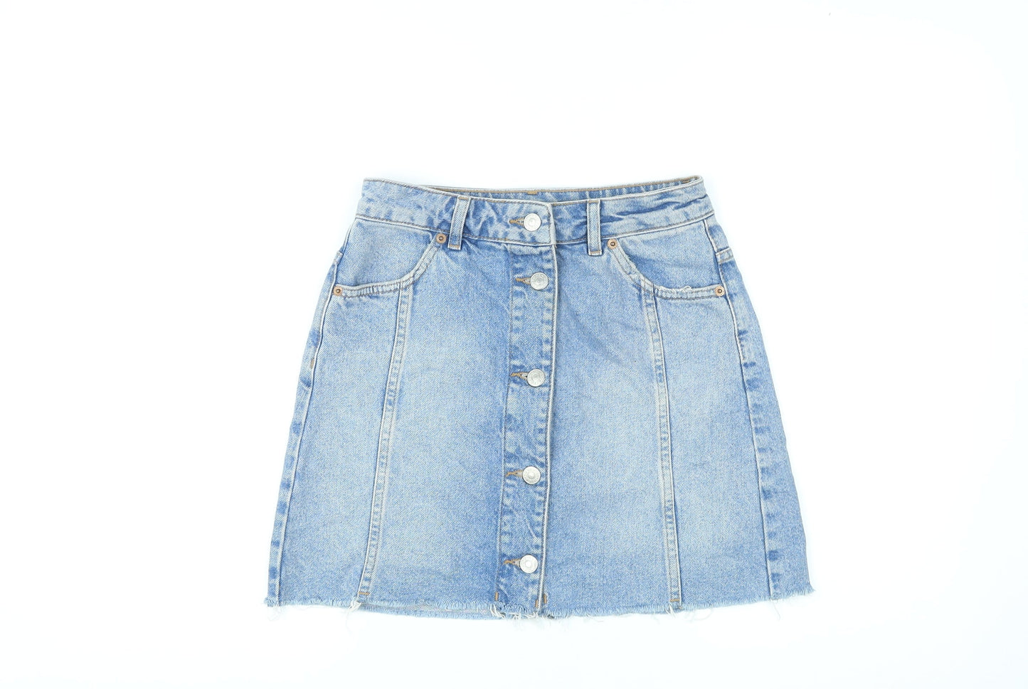 Womens UK Size 6 Topshop A-Line Denim Skirt