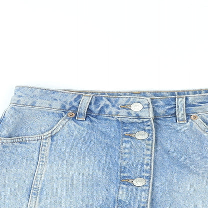 Womens UK Size 6 Topshop A-Line Denim Skirt