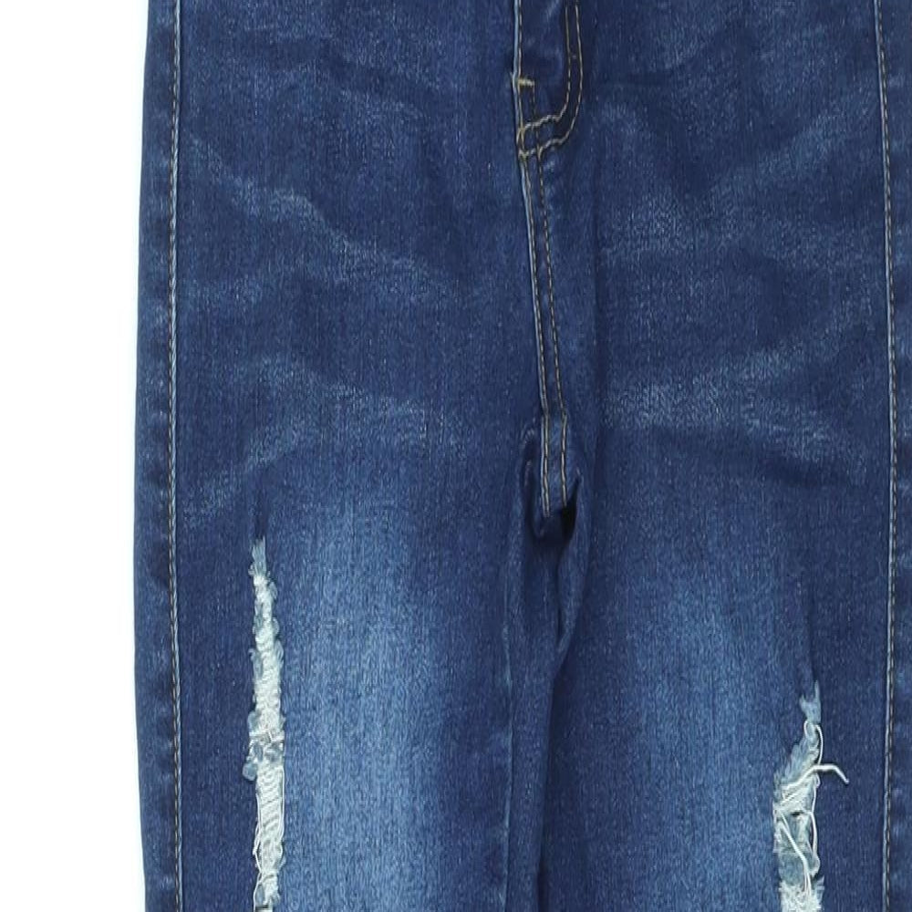 Fashion Nova Womens Blue Cotton Skinny Jeans Size S L28 in Regular Zip