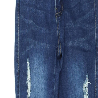 Fashion Nova Womens Blue Cotton Skinny Jeans Size S L28 in Regular Zip