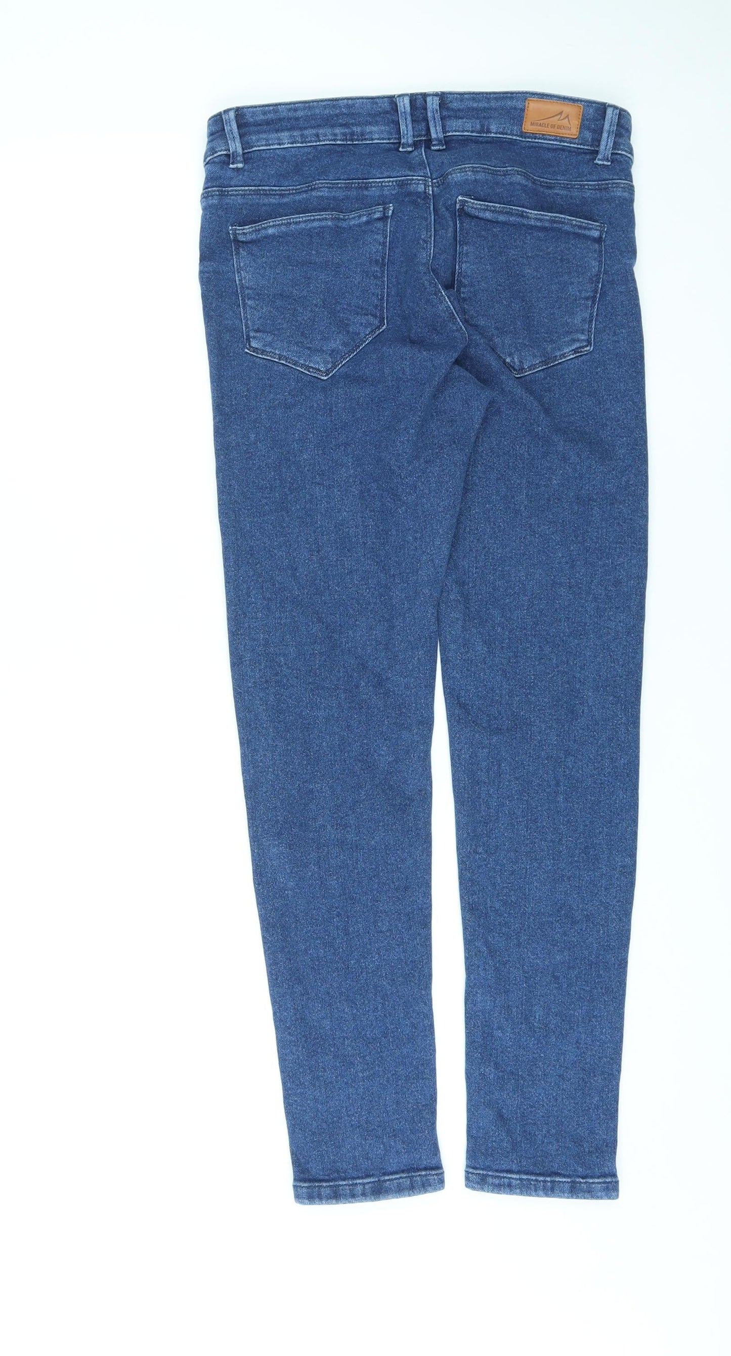 Miracle of Denim Womens Blue Cotton Skinny Jeans Size 29 in L30 in Regular Zip