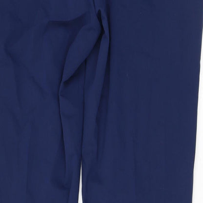Zara Mens Blue Polyester Dress Pants Trousers Size 44 in L33 in Regular Zip