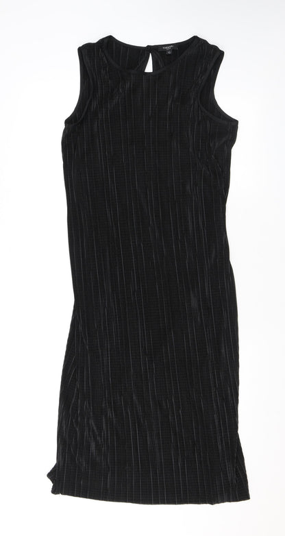 Therapy Womens Black Polyester Tank Dress Size 12 Scoop Neck Pullover