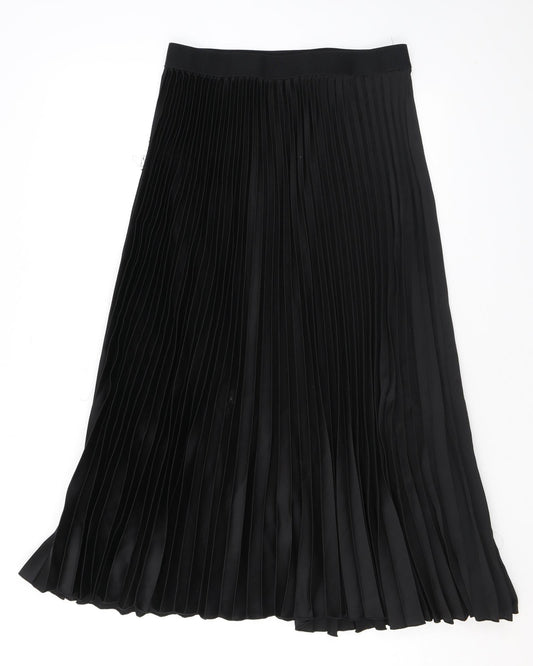 H&M Womens Black Polyester Swing Skirt Size M