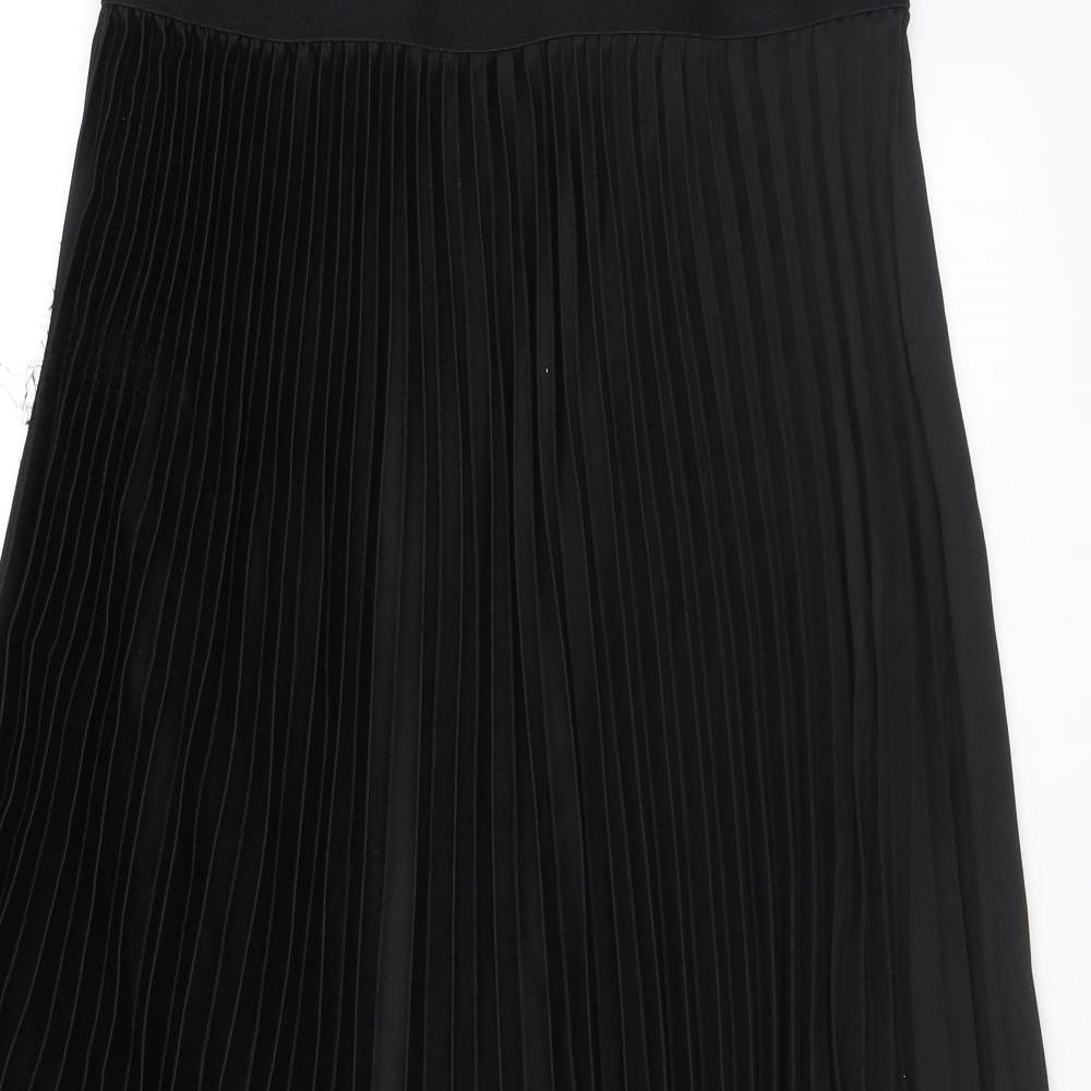 H&M Womens Black Polyester Swing Skirt Size M