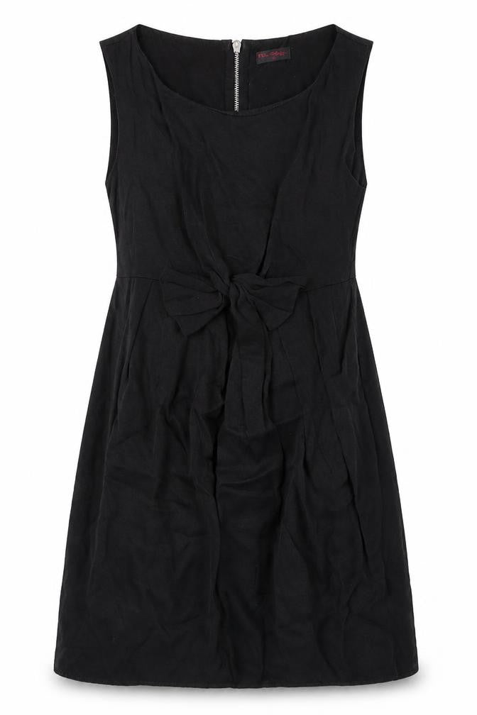 Miss Selfridge Womens Black Viscose Mini Size 10 Round Neck Zip