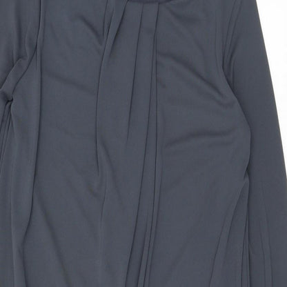 Marks and Spencer Womens Grey Polyester A-Line Size 8 Round Neck Pullover