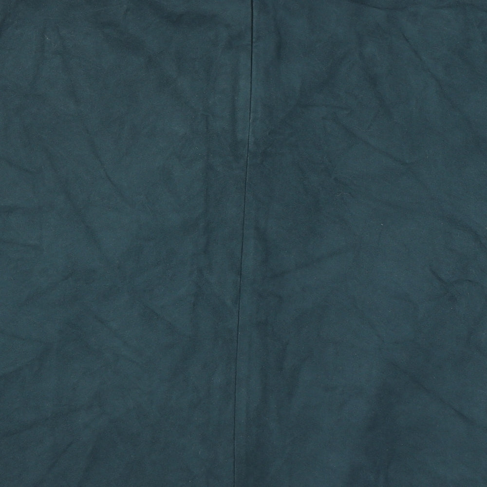 Marks and Spencer Womens Green Polyester Swing Skirt Size 14 Zip