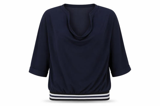 Womens UK Size 8 Part Two Blue Basic Blouse