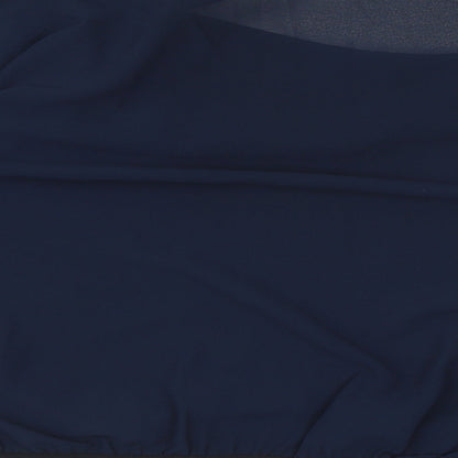 Womens UK Size 8 Part Two Blue Basic Blouse