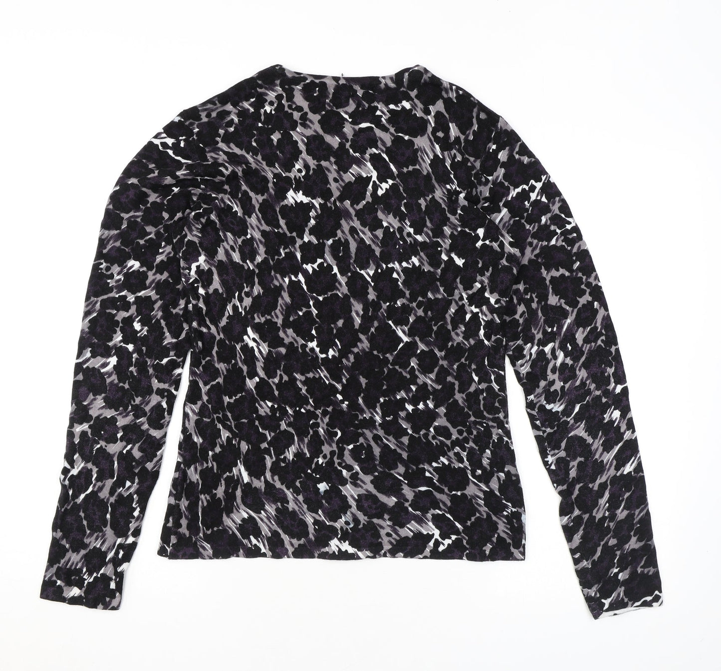 Womens UK Size 14 Pure & Natural Black Basic Blouse