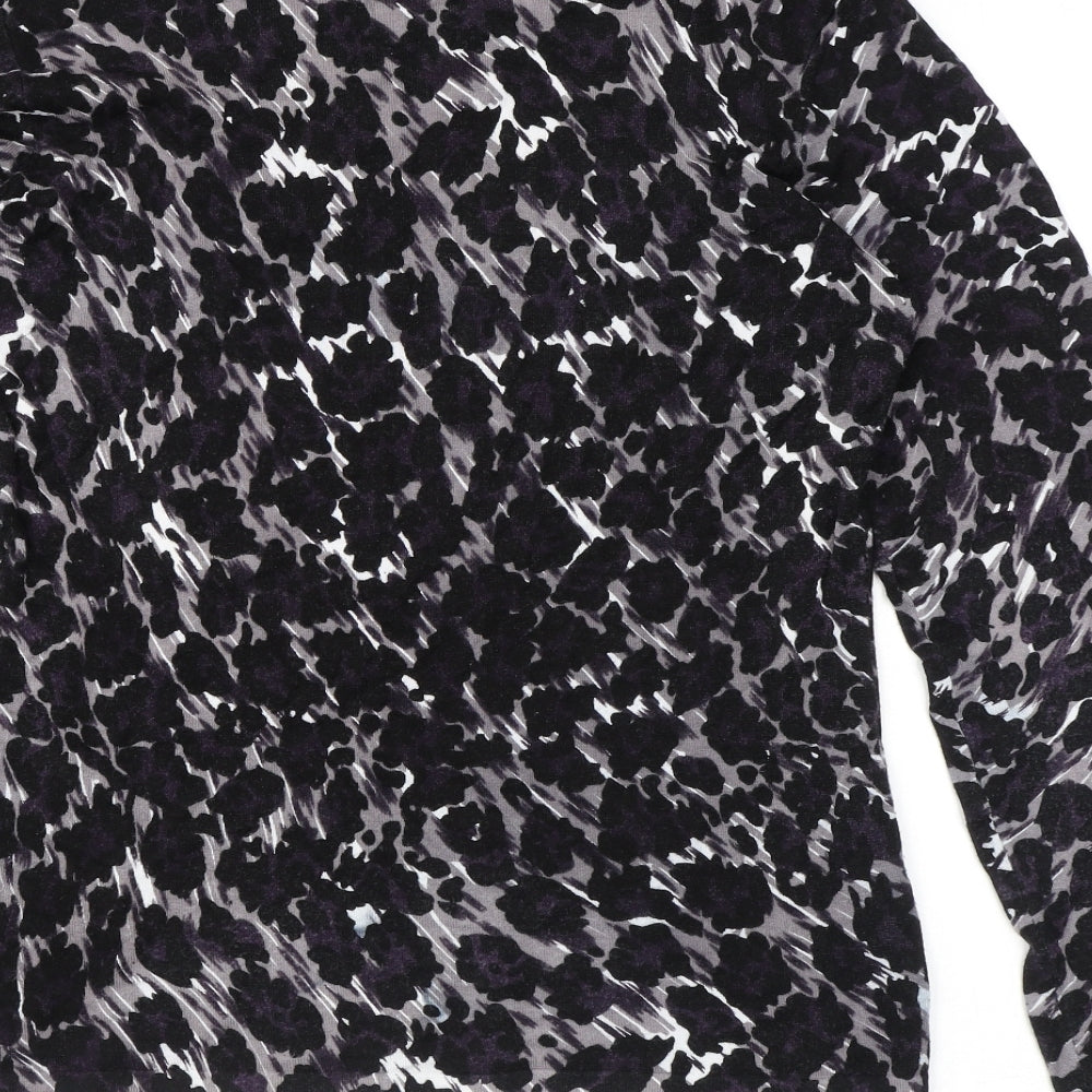 Womens UK Size 14 Pure & Natural Black Basic Blouse