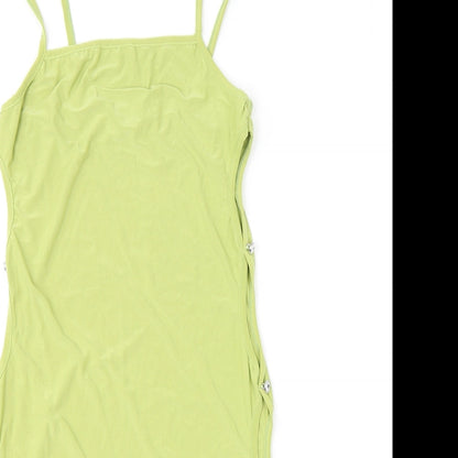 Missy Empire Womens Green Polyester Bodycon Size 8 Square Neck Pullover - Cutout