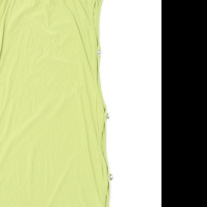 Missy Empire Womens Green Polyester Bodycon Size 8 Square Neck Pullover - Cutout