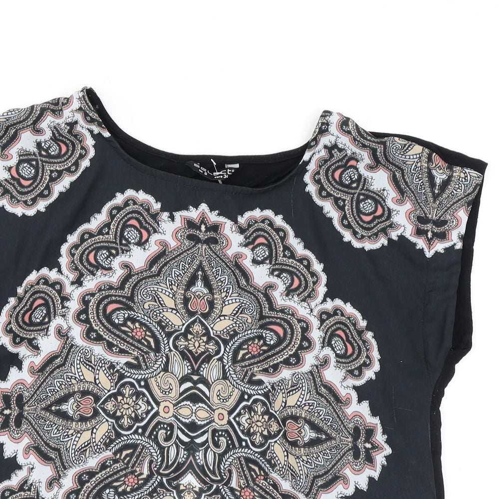 Womens UK Size 6 Select Multicoloured Basic T-Shirt