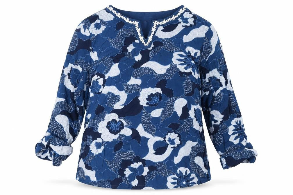 Womens UK Size 10 TIGI Blue Tunic Blouse