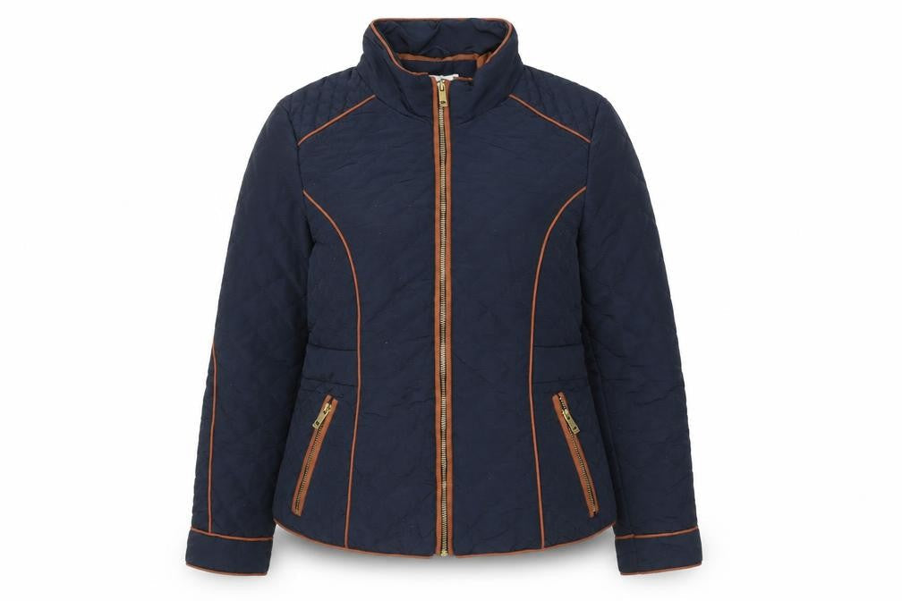 Womens UK Size 12 H&M Blue Quilted Coat