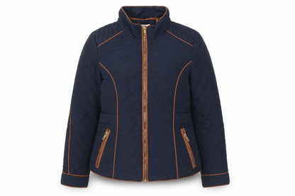 Womens UK Size 12 H&M Blue Quilted Coat