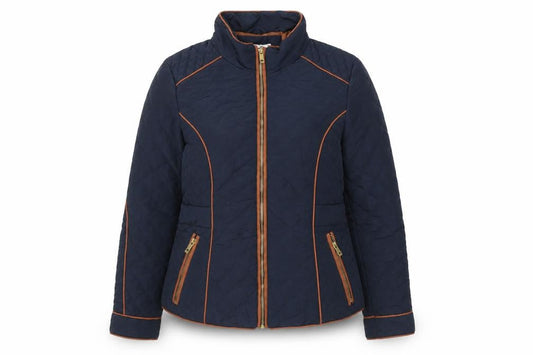 Womens UK Size 12 H&M Blue Quilted Coat