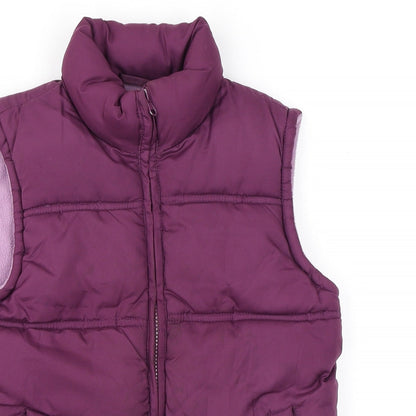 Brotes Womens Purple Gilet Coat Size 14 Zip