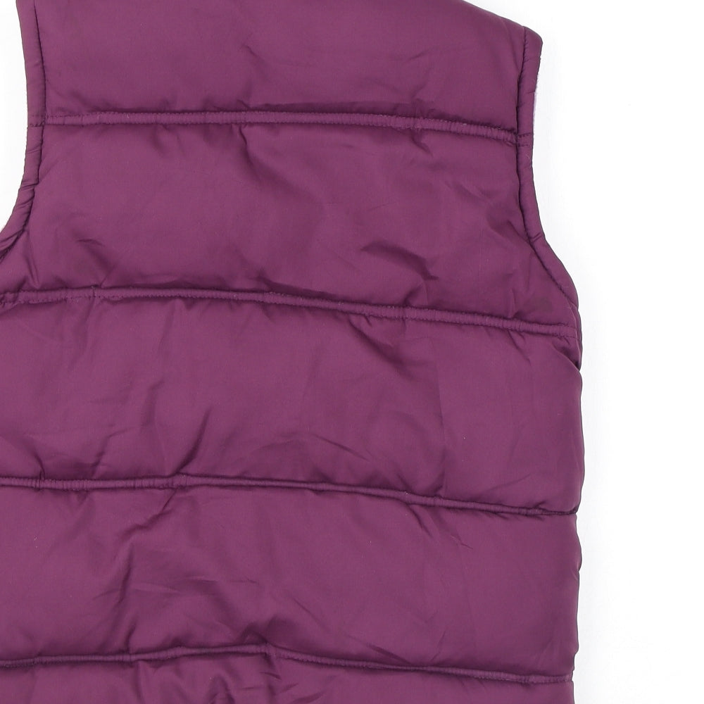 Brotes Womens Purple Gilet Coat Size 14 Zip