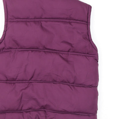 Brotes Womens Purple Gilet Coat Size 14 Zip