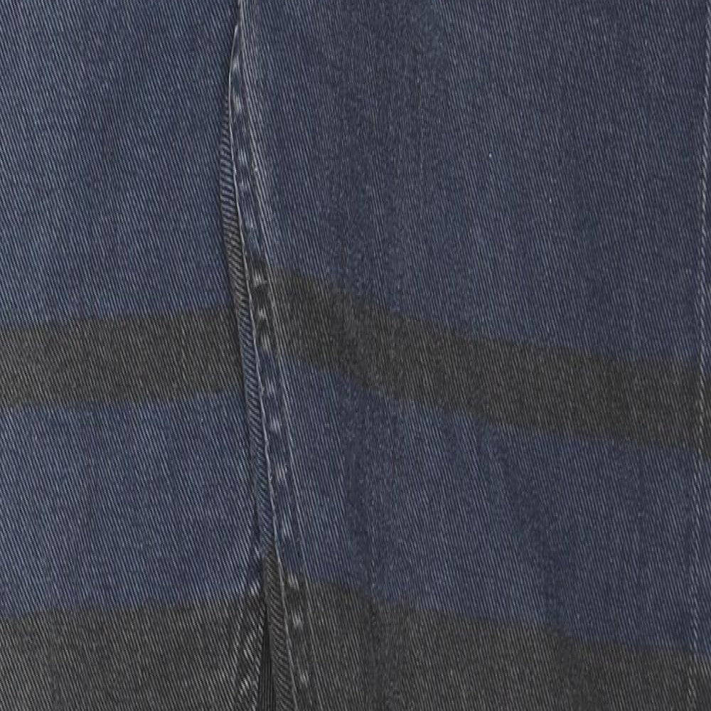 H&M Mens Black Striped Cotton Skinny Jeans Size 31 in L32 in Regular Zip