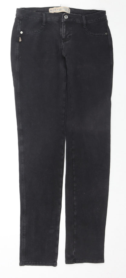 Beverly Jeans Womens Black Cotton Skinny Jeans Size L L32 in Regular Zip