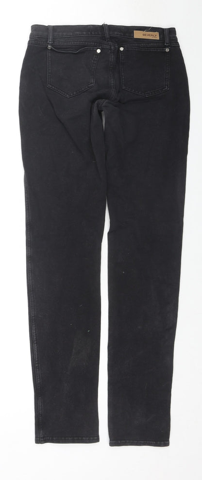 Beverly Jeans Womens Black Cotton Skinny Jeans Size L L32 in Regular Zip
