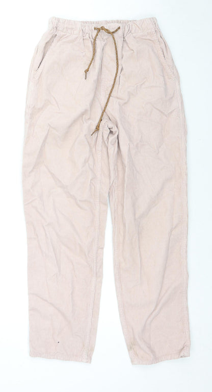 Betterose Womens Pink Cotton Trousers Size 4 L27 in Regular Drawstring - Label Size 0