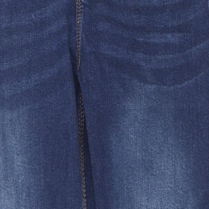 Luke Womens Blue Cotton Straight Jeans Size 38 in L30 in Regular Zip