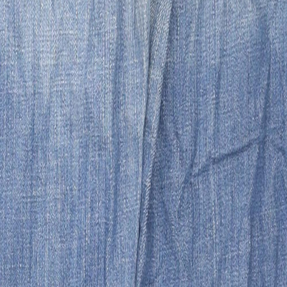 Jerome Dahan Womens Blue Cotton Bootcut Jeans Size 28 in L27 in Regular Zip