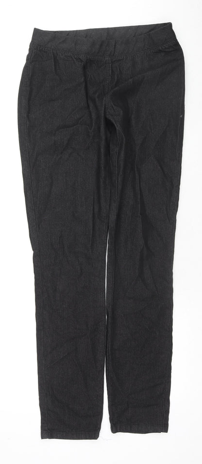 Basic Collection Womens Black Cotton Jegging Jeans Size 12 L31 in Regular Zip
