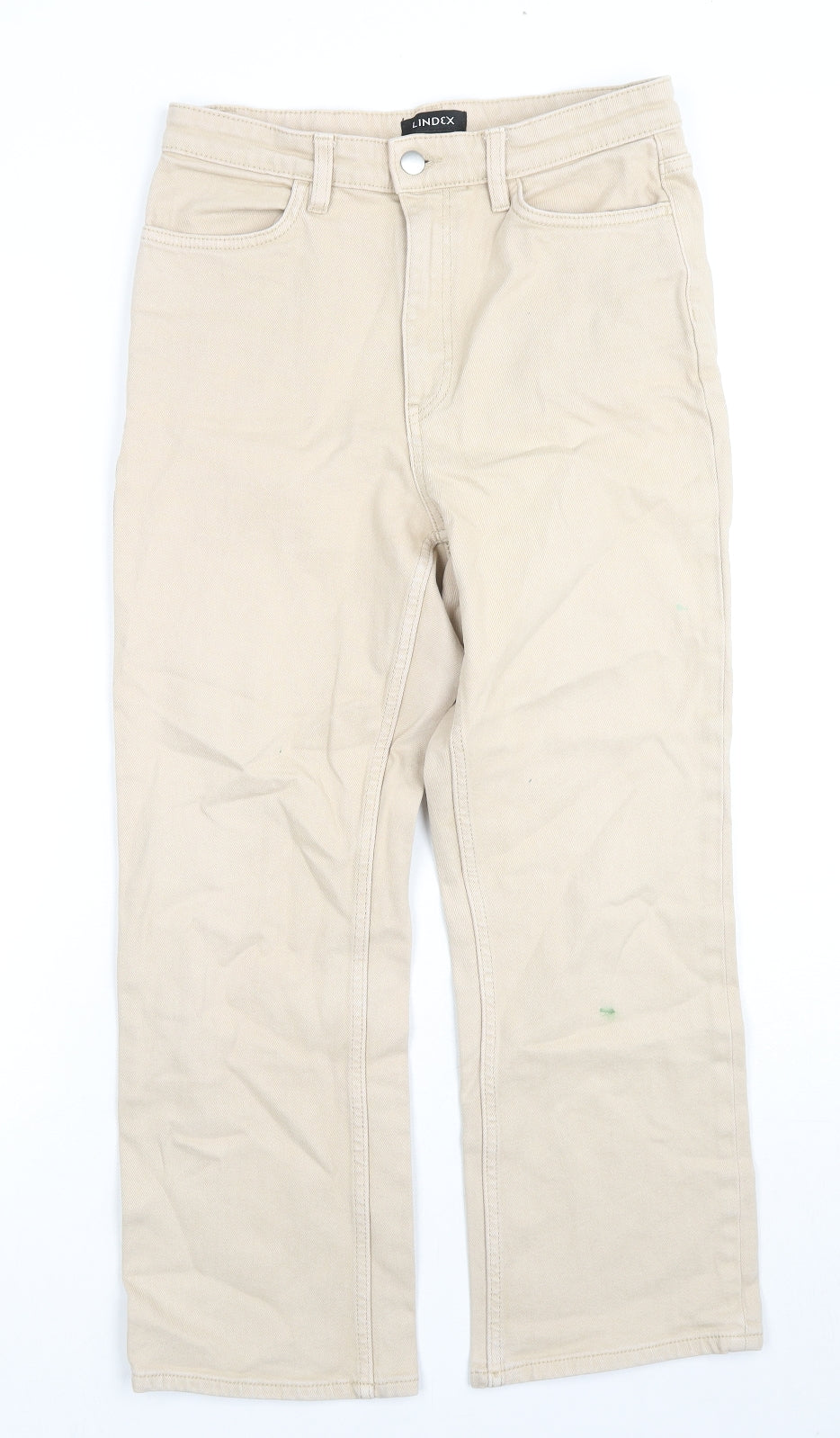 Womens UK Size 12 Lindex Regular Fit Straight Beige Jeans