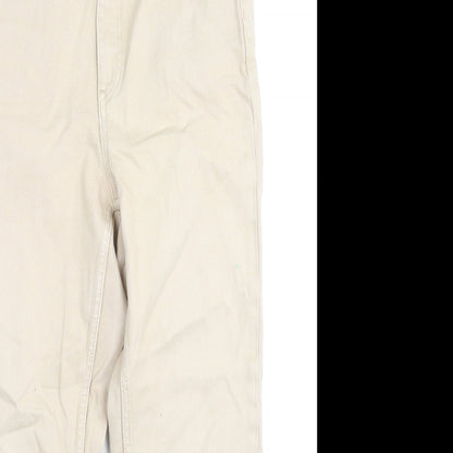 Womens UK Size 12 Lindex Regular Fit Straight Beige Jeans