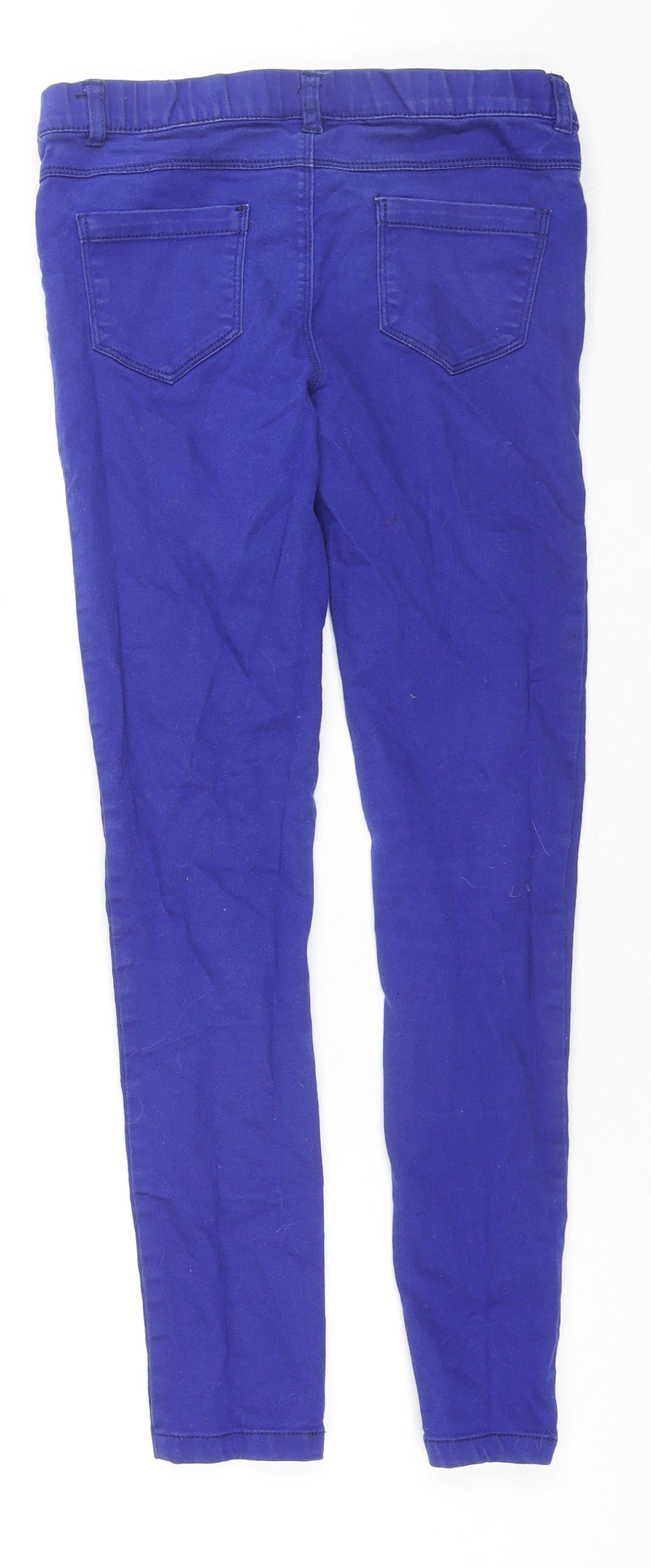 Lefties Girls Blue Cotton Jegging Jeans Size 11-12 Years L25 in Regular Zip