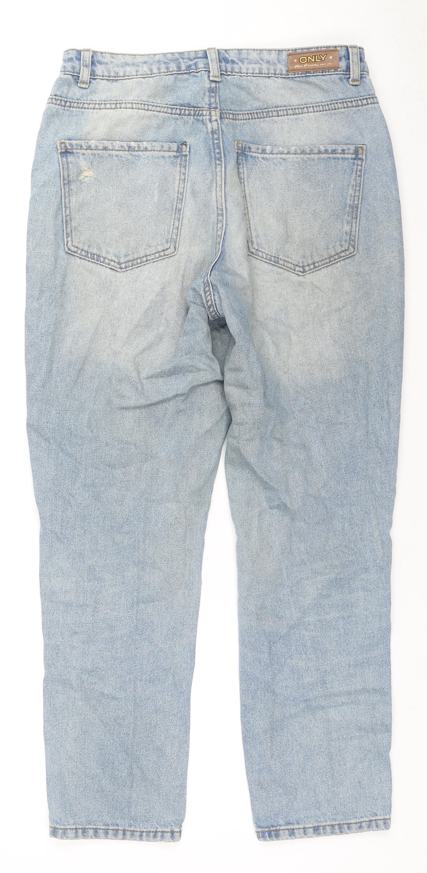 Only Womens Blue Cotton Straight Jeans Size 32 in L28 in Regular Zip