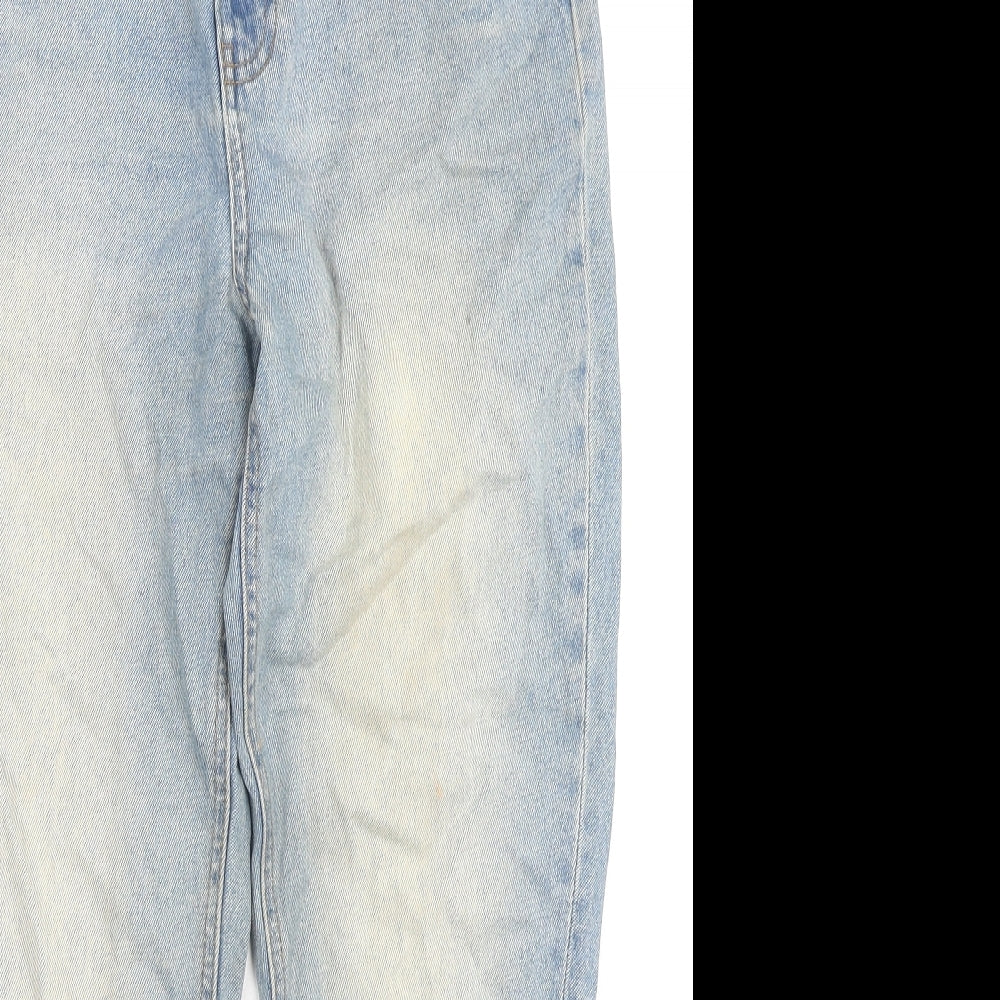 Only Womens Blue Cotton Straight Jeans Size 32 in L28 in Regular Zip