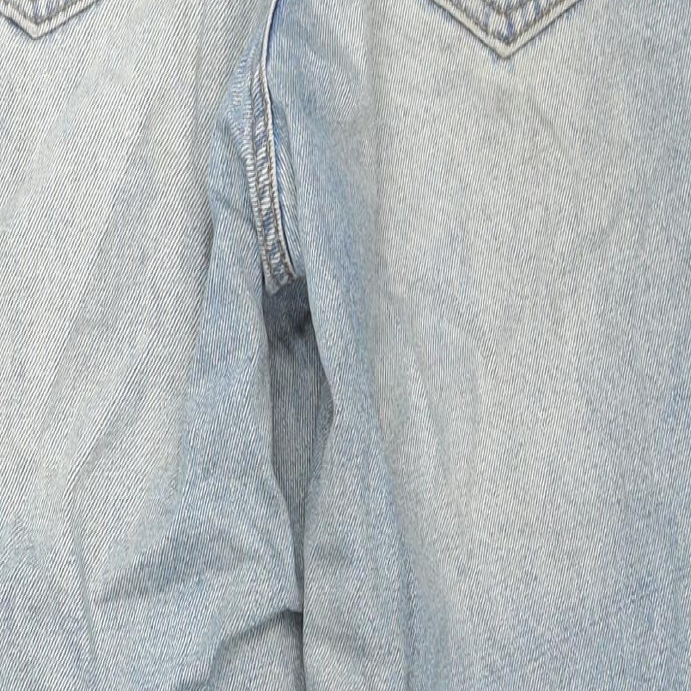 Only Womens Blue Cotton Straight Jeans Size 32 in L28 in Regular Zip