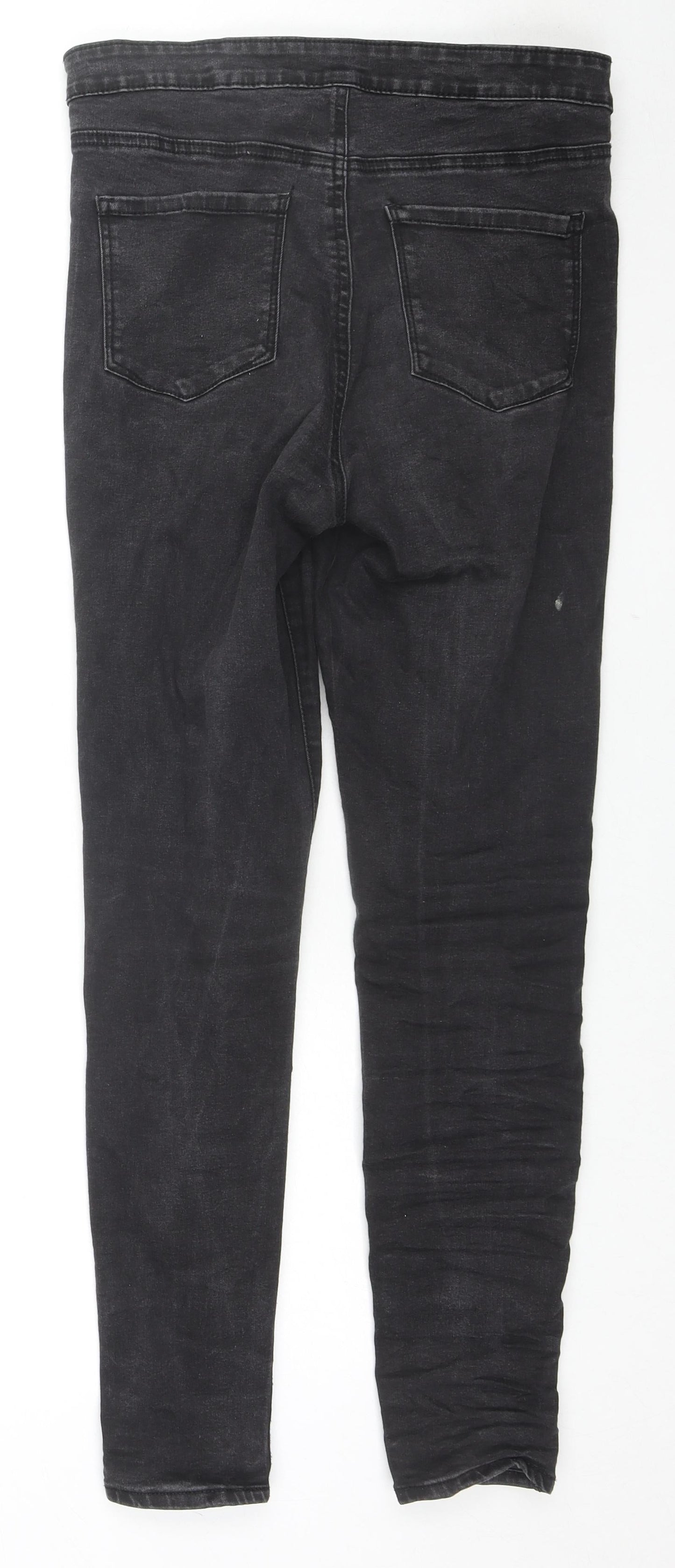 Denim & Co. Womens Black Cotton Skinny Jeans Size 14 L28 in Regular Zip