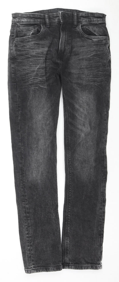 Mens UK Size 30 in NEXT Regular Fit Skinny Black Jeans