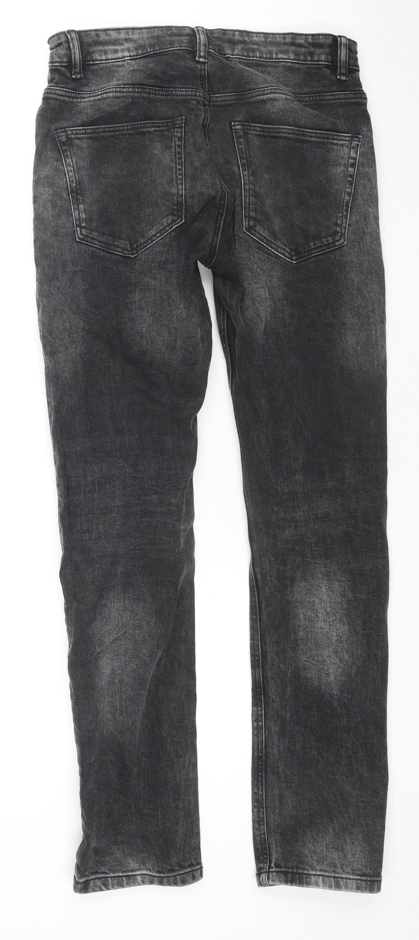 Mens UK Size 30 in NEXT Regular Fit Skinny Black Jeans