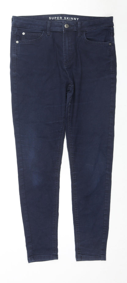 Womens UK Size 12 Marks and Spencer Regular Fit Skinny Blue Jeans