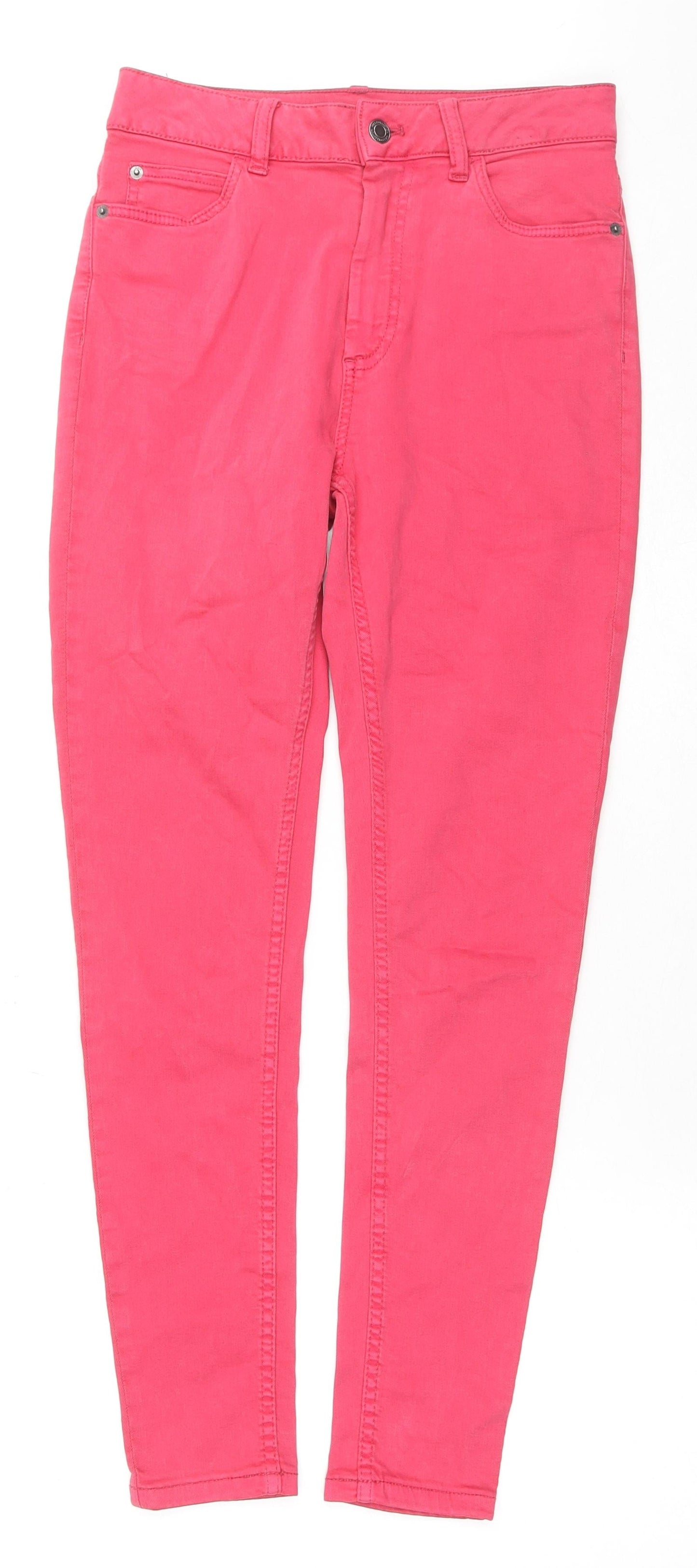Womens UK Size 10 Marks and Spencer Regular Fit Skinny Pink Jeans