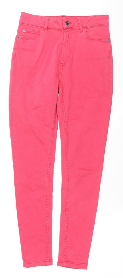 Womens UK Size 10 Marks and Spencer Regular Fit Skinny Pink Jeans