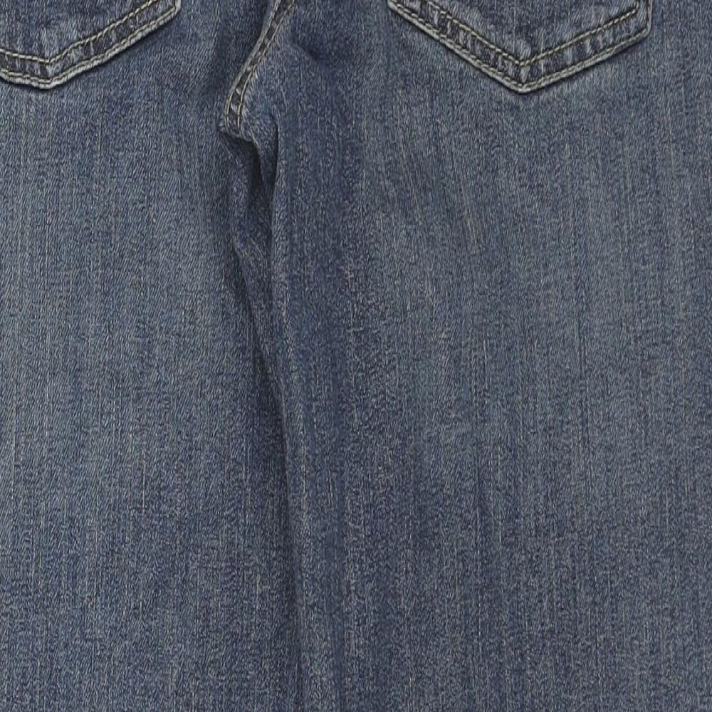 Ann Taylor Womens Blue Cotton Straight Jeans Size 6 L22 in Slim Zip