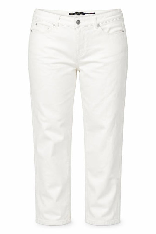 Womens UK Size 12 Oasis Regular Fit Straight White Jeans