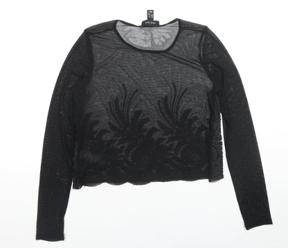 Womens UK Size 12 New Look Black Basic Blouse